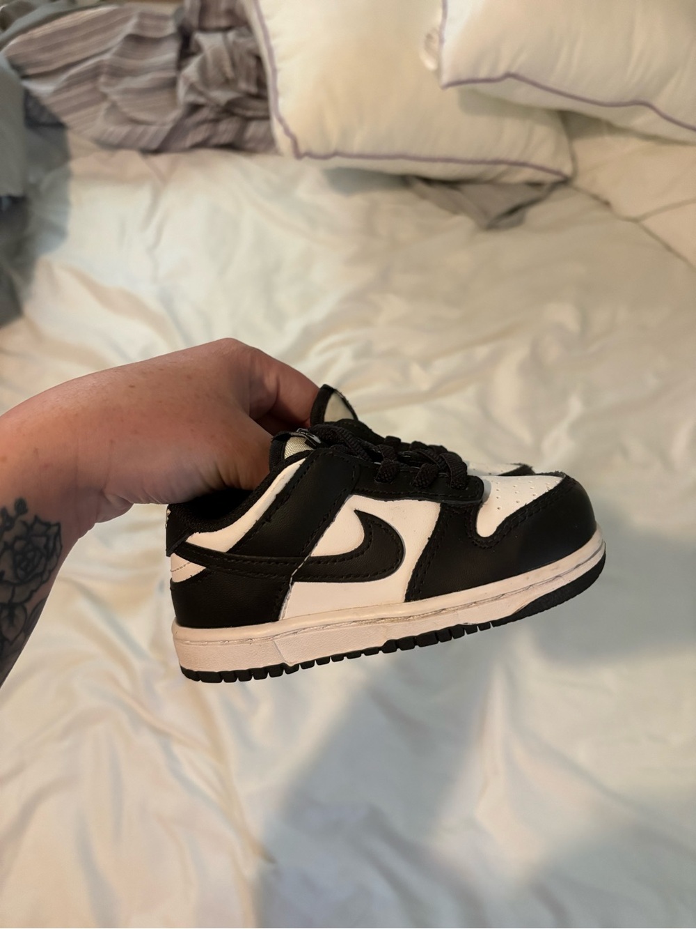 Nike Kids Black and White Dunks